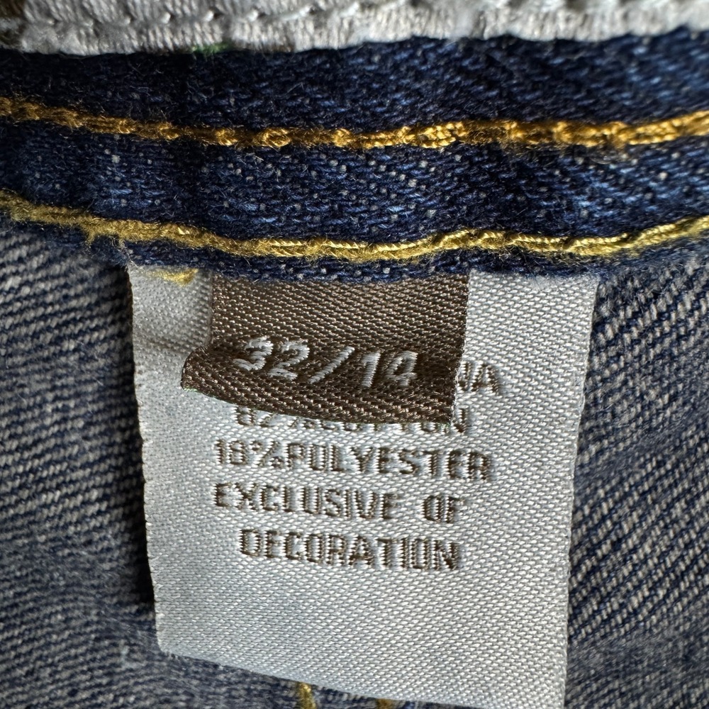 Phat Classic Original Mens Dark Wash Denim Carpenter Shorts Size 32 Indigo Y2K - Picture 5 of 9